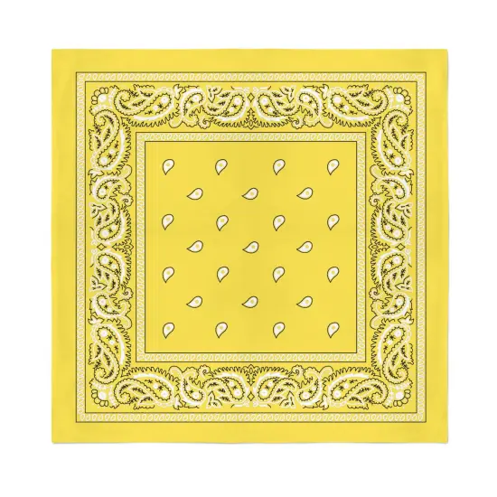 8 Pack XL Non Fading Paisley Polyester Bandanas 27 x 27 In - Bulk Wholesale {1}