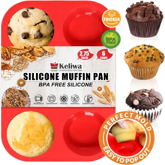 6 Cups Jumbo Muffin Pan-Silicone Texas Muffin Pan {1}