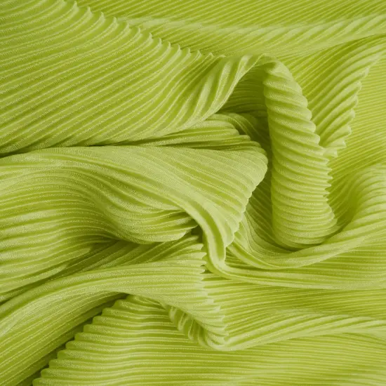 1 Yard Bodre Fabric Interlock Pleated, 58/60&Prime; Wide 100% Polyester BLUE {4}