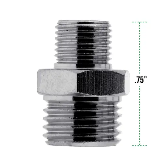 1/8" BSP Male to 1/4" BSP Male Fitting Conversion Adapter Nipple {3}