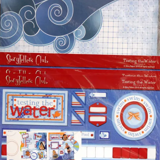 StoryTellers Club Testing The Water 12 x 12 Double-Page Layout Scrapbook Kit {1}