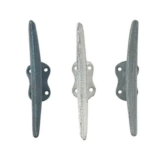Boat Cleat Hooks in Blue, Gray, White &ndash; Nautical D&eacute;cor for Towel, Key, Coat {3}