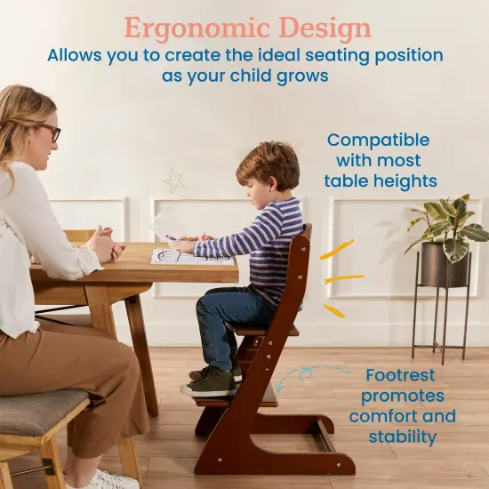 Grows with Me Chair, Transitional Chair Dark Walnut {5}