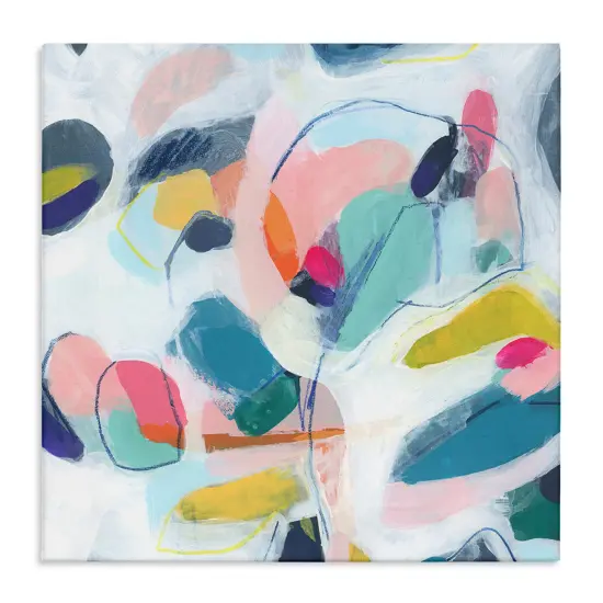 Stupell Industries Fun Shapes Impression Canvas Wall Art Design by June Erica Vess {1}