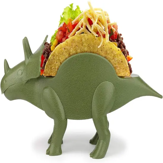 TriceraTACO Sculpted Dinosaur Taco & Snack Holder {1}
