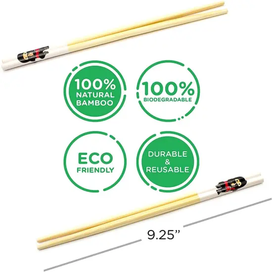 Ninja Bamboo Chopstick Set of 5 {4}