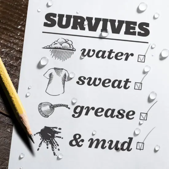 Graffiti Waterproof Papers (Scuff Free) - 10 mil 300 gr Rigid Polyester (White) 50 Sheets {4}