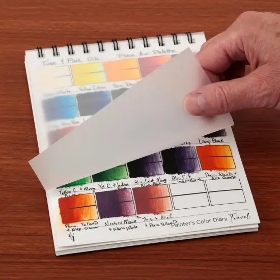 HG Art Concepts Travel Size Painters Color Diary - 6x8" Spiral-Bound Acid-Free Color Swatch Book with 10 Pages for Traveling Artists {5}