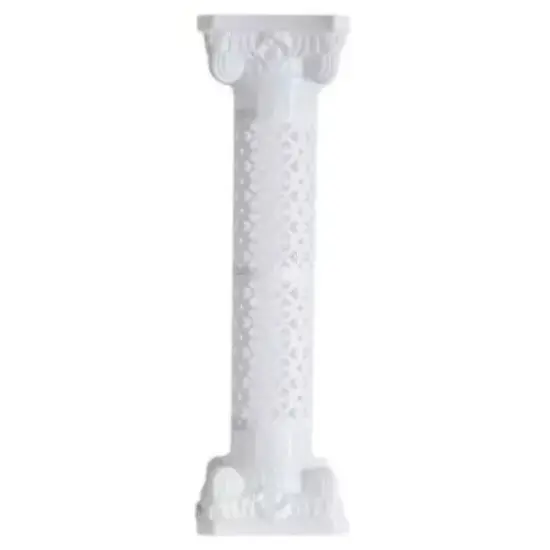 4 White 42-Inch ADJUSTABLE Roman Columns PLANT PEDESTAL STANDS Party Decorations {1}