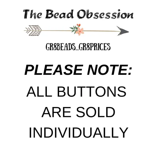 32mm Round Sunflower Aqua Blue Coral Red Rim with Gold Wash and Platinum Paint {3}