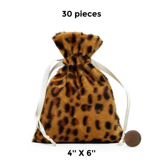 Soft Animal Faux Fur Bags 4" x 6" {1}