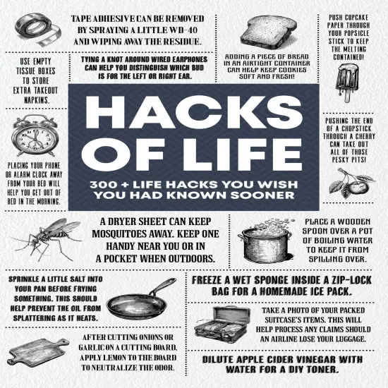 Hacks of Life: 300+ Life Hacks You Wish You Had Known Sooner Softcover Book {1}