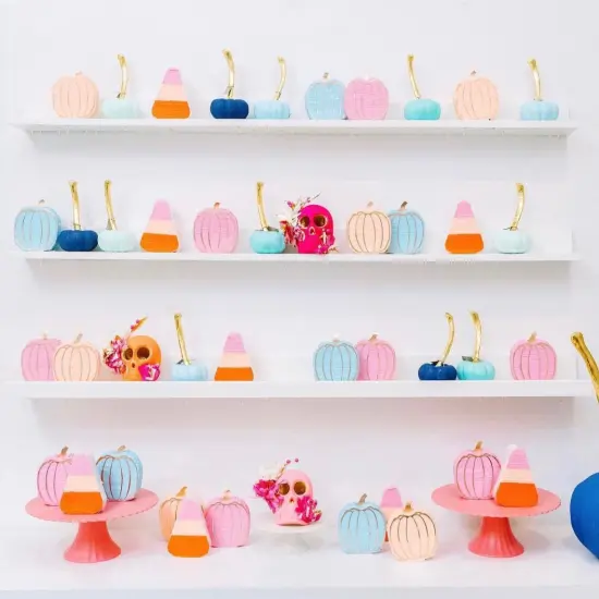 MINI PUMPKIN HANDMADE PI&Ntilde;ATA FAVOR - CORAL {3}