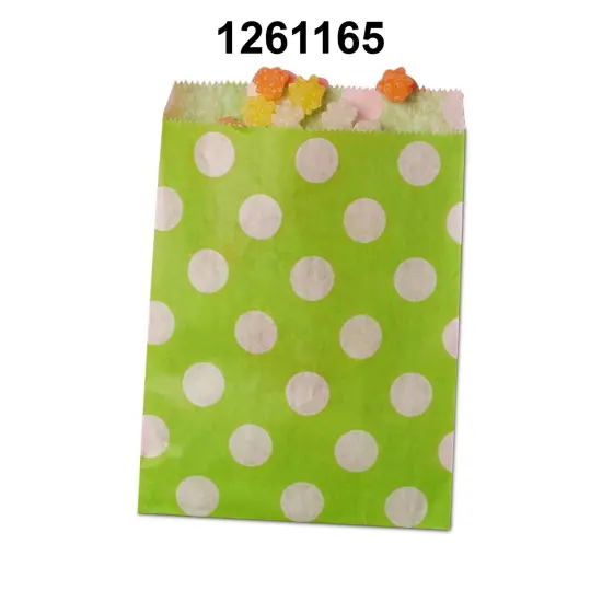 Bold Large Dots Merchandise Bags 8 1/2" x 11" Green {3}