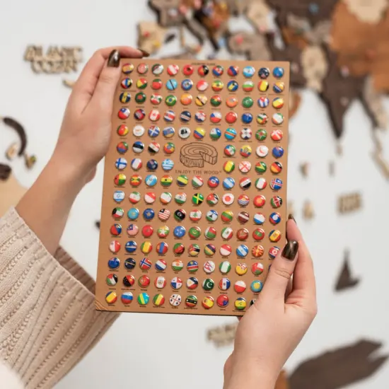 Flags Push Pins For Wood World Map by Enjoy The Wood {1}