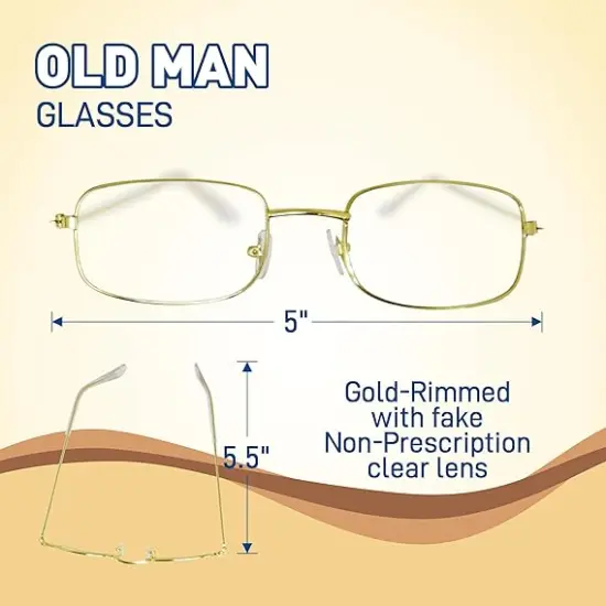 4E's Novelty Old Man Costume For Kids Boys - 100 Days of School Costume for Boys, Old Man Costume for Kids, Grandpa Dress Up Accessories Kit 5 Pcs Set {3}