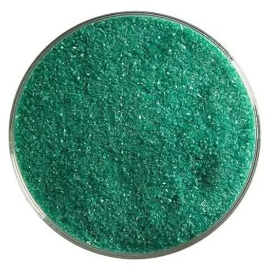 Bullseye Fusible Kelly Green Transparent Glass Frit 5oz Jar - 90 COE - #1145 {2}