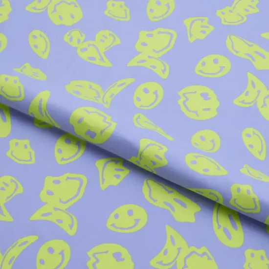 Smiley Face Printed Spandex Fabric {1}