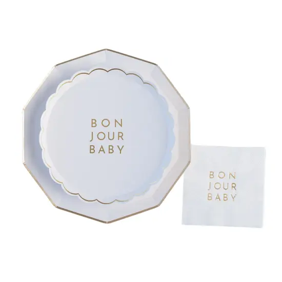 BONJOUR BABY BLANC WHITE SMALL PLATES {3}