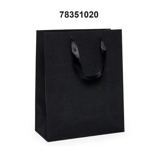 Glitter Grain Euro Totes 7'' x 37/8'' x 91/16'' for Sparkling Packaging Black {3}