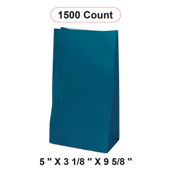 Colored Paper Bags 5'' x 3 1/8'' x 9 5/8'' Large Packs {1}