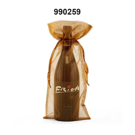 Luxe Brushed Organza Wine Bag 6 1/2" x 15" {3}