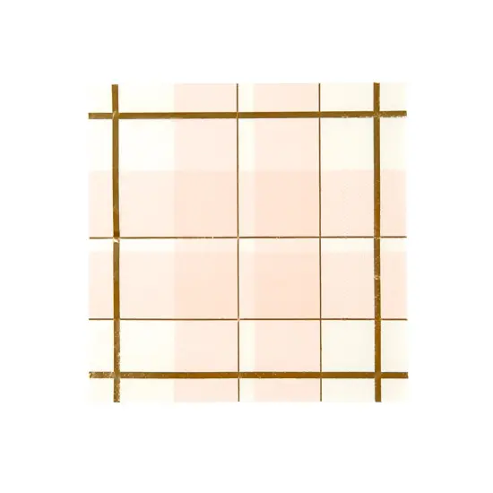 PEACHY PLAID LARGE NAPKINS {1}