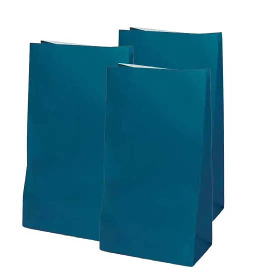 Colored Paper Bags 5'' x 3 1/8'' x 9 5/8'' Large Packs {5}