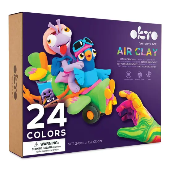 Okto Sensory Art Air Clay Creativity Kit - Set of 24 {1}