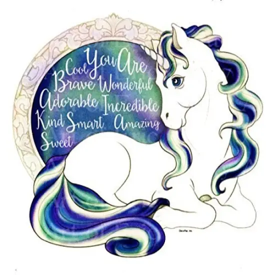 Unicorn Birthday Edible Icing Image for 1/4 sheet cake {1}