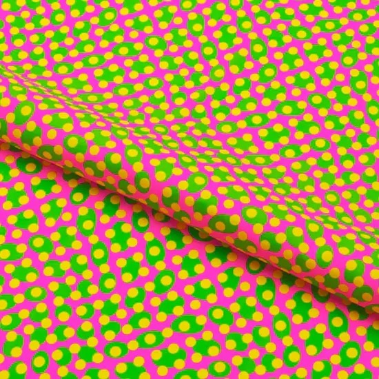 Lava Lamp Dots Printed Spandex Fabric {4}