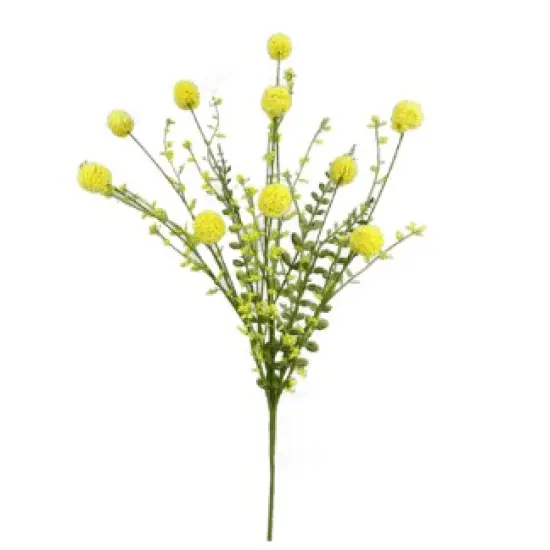 30'' Artificial Yellow Snowball Allium Bush - Floral Stems for Decor-63095YW {1}