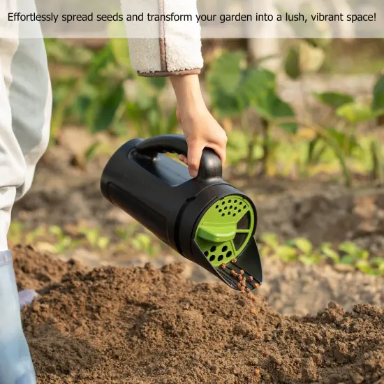 Gardenised Handheld Seed Spreader Versatile Lawn & Garden Tool Adjustable Shaker for Fertilizer Grass Seed Salt Ice Melt Deicer Growth Enhancer & Fish Feed Ideal for Landscaping Sports Fields & Yard {2}
