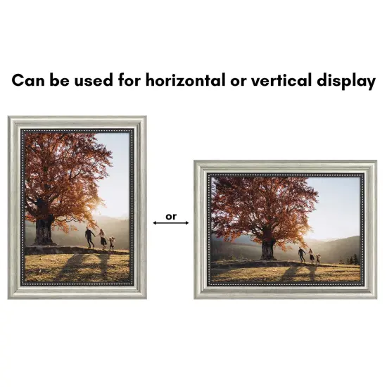 Americanflat Vintage Picture Frame with Beaded Accents with Shatter Resistant Glass and Easel Stand {4}