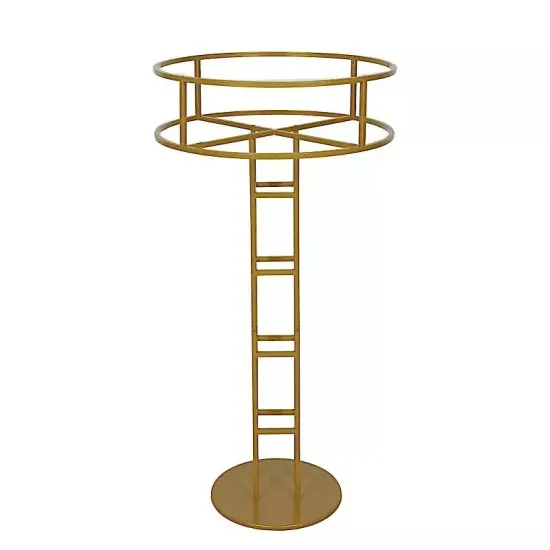 Gold 46 in Round Top Metal Floral Riser DISPLAY STAND Centerpiece Party Events {1}