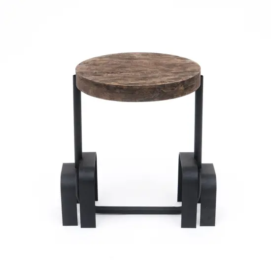 Wood & Iron End table {4}