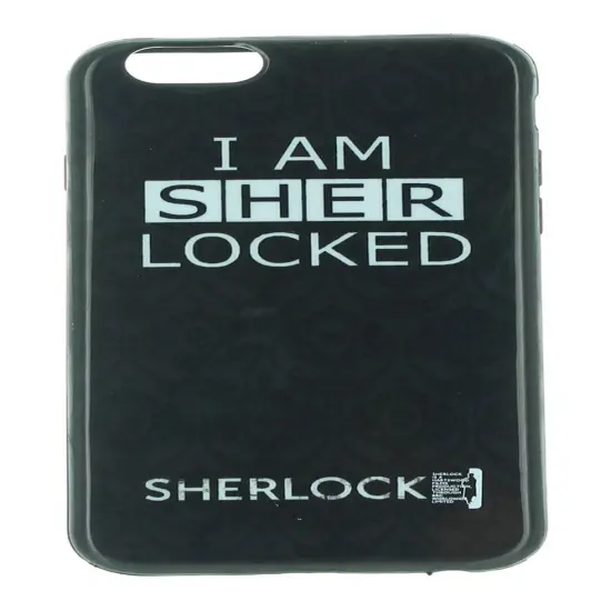 Sherlock iPhone 6 Hard Snap Case: I Am Sher Locked, Black {1}