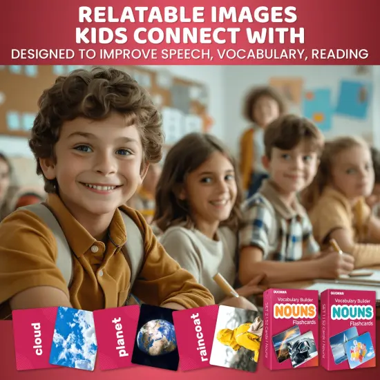 QUOKKA 104 Noun Flash Cards Set &ndash; Kids and Adults Vocabulary Builder for ABA Therapy, Early Childhood Education, and ESL Teaching &ndash; Picture Cards for Speech Therapy and Vocabulary Building Activities {2}