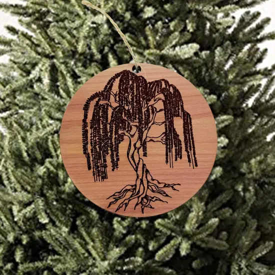 Weeping Willow - Cedar Ornament {4}