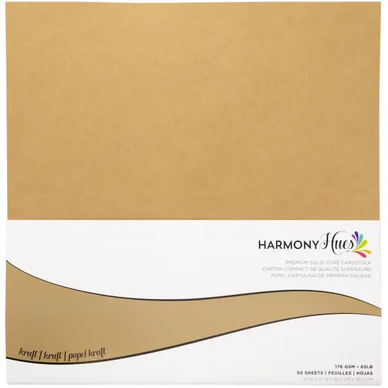 Harmony Hues 65# Cardstock 12"X12" 50/Pkg-Kraft {1}