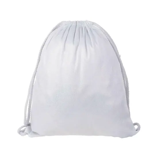 Craft Express 2 Pack Glitter Sublimation Drawstring Backpacks &ndash; 13"x16" White with Sparkle Finish {2}
