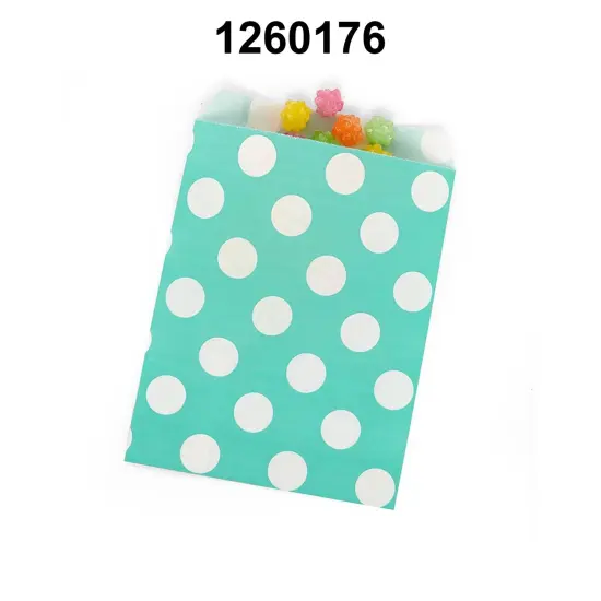 Practical Large Dots Merchandise Bags 5 1/8" x 6 3/8" Aqua {3}