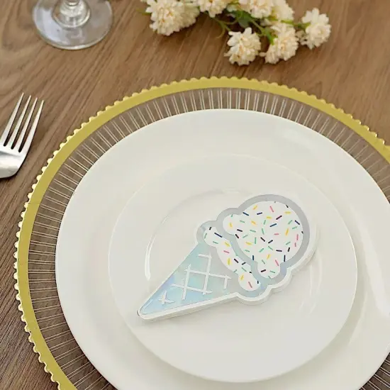 20 Iridescent 12x6" Ice Cream Paper Beverage COCKTAIL NAPKINS Party Supplies {3}