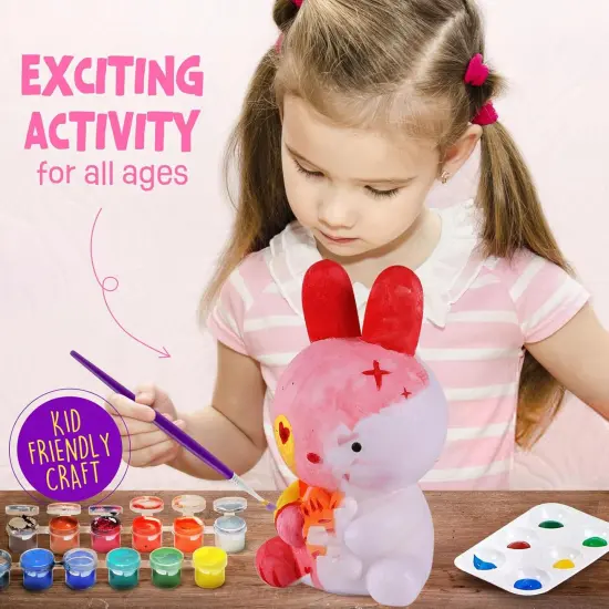 Paint Your Own Bunny Lamp Kit, Art Supplies Arts & Crafts Kit, Painting kit for Kids 6-12, Arts and Crafts for Kids Ages 8-12, Toys Girls Boy Birthday Gift Ages 3 4 5 6 7 8 9 10 11 12+ {2}
