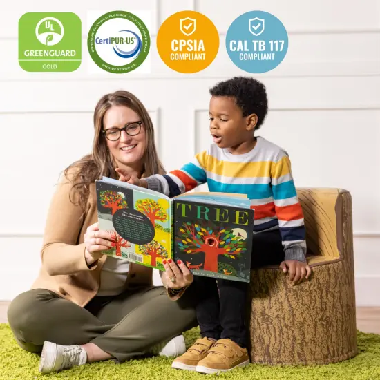 Tree Log Chair, Flexible Seating Chocolate {6}