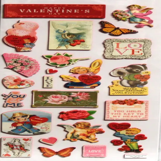La Petites Happy Valentine's Day Dimensional Stickers {1}