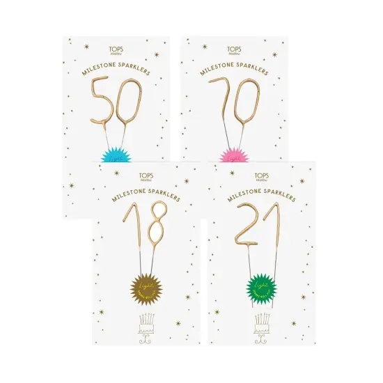 MILESTONE NUMBER SPARKLER CARD - 60 {1}