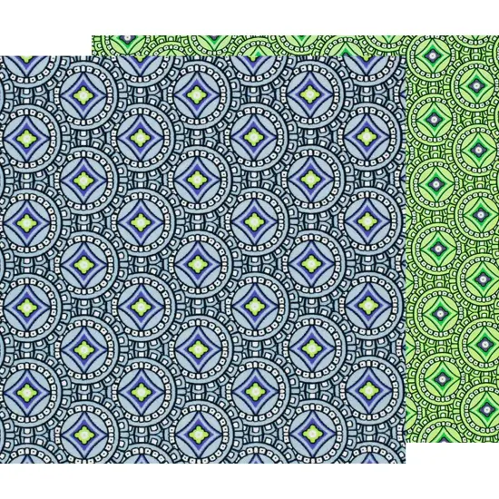 Mosaic Tile Printed Spandex Fabric {3}