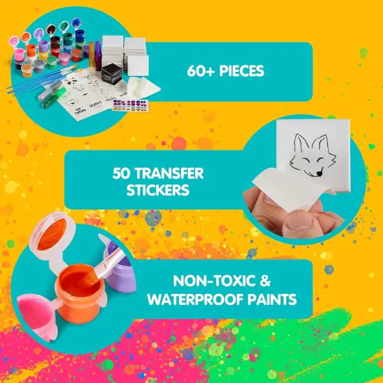 24 Magnetic Mini Tiles Art Kit, Creativity DIY Paint, Arts and Crafts for Kids, DIY Supplies for Party Favors, Family Activity, Birthday Present, Toys Gifts for Boys and Girls Ages3-12 {2}