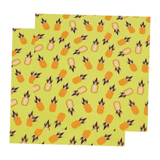 Kawaii Pineapple Party Printed Spandex Fabric {3}